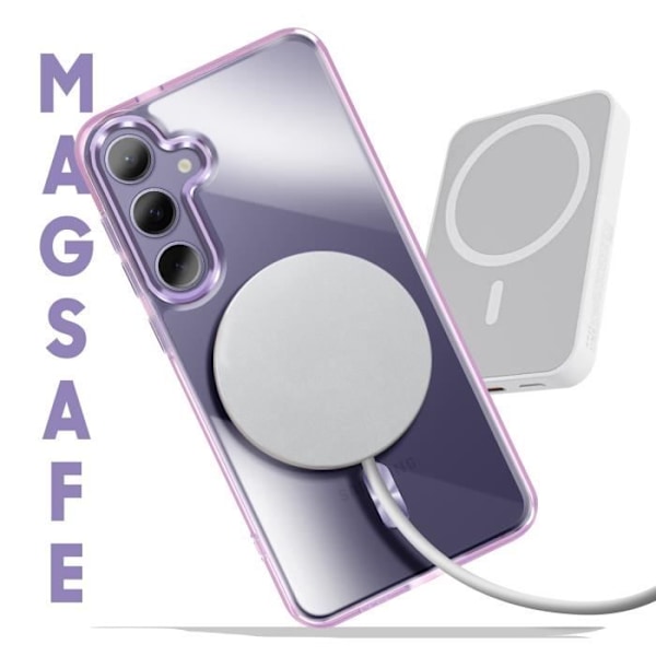 MagSafe-kuori Samsung S24 Plus ja S25 Plus, värillinen kirkas violetti. Lila