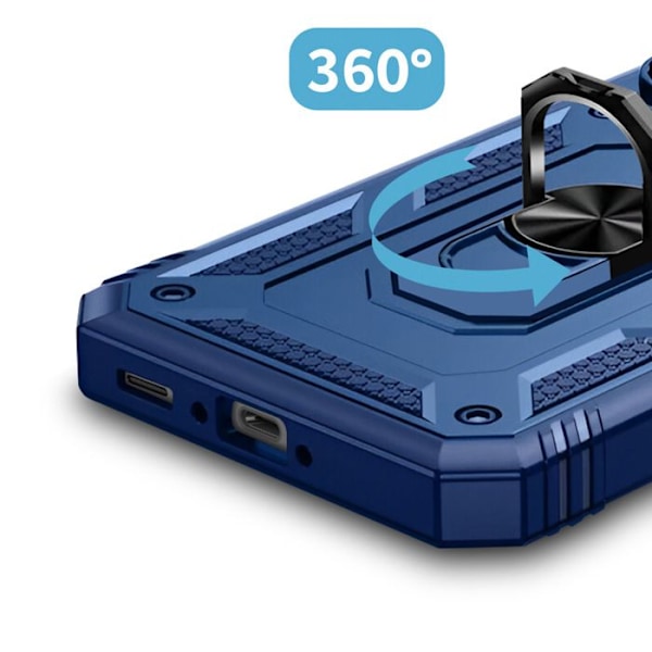 Coque til Samsung Galaxy A36 med magnetisk ring beskyttelse til kamera i blå Blå