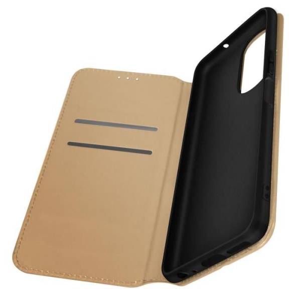 Honor X7 Fodral - AVIZAR - Plånboksfodral - Gul - Stativfunktion - Kortfack gyllene