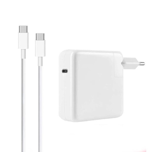 96W Compact Power Sector Oplader med 2m USB-C kabel LinQ hvid