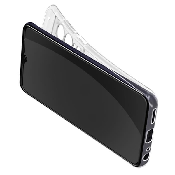 Vivo Y76 5G etui Blødt silikone 9H hærdet glasfilm sort - AVIZAR - Beskyttelsespakke Svart