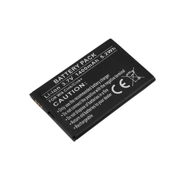 Batteri - AVIZAR - Wiko Cink - 1400 mAh - 3.7 V - Lithium Ion - Sort Svart