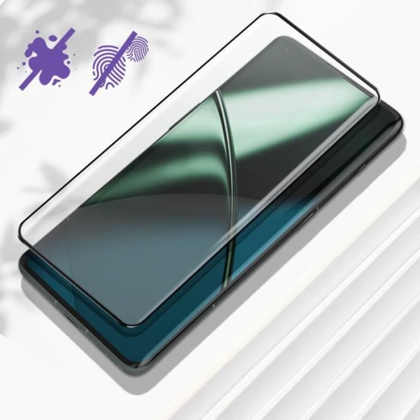 Härdat glas för OnePlus 11 9H Hårdhet Full Protection Black Outline