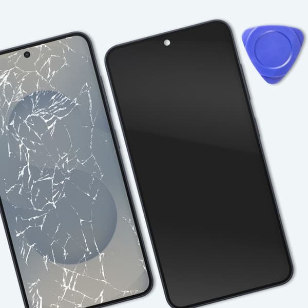 LCD Erstatningsskærm til Galaxy S25 med Sort Relife Chassis Svart