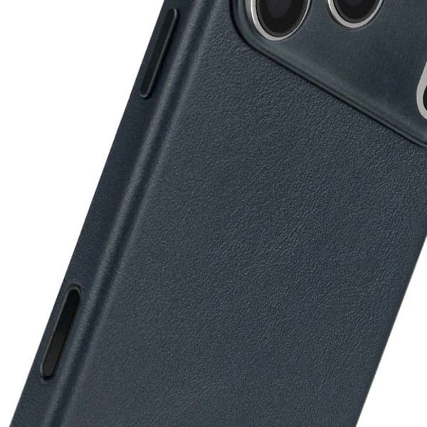 MagSafe Cover - DECODED - iPhone 17 Pro Max - Læder af fuld læder - Stødabsorberende - Blå Blå