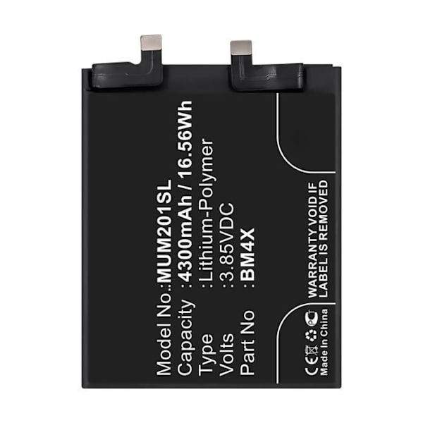 Xiaomi Mi 11 4600mAh Lithium-Polymer Ersättningsbatteri Svart