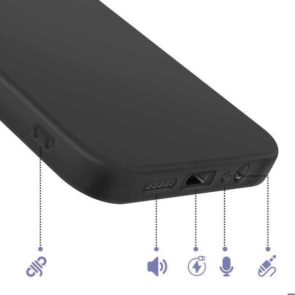 Silicone Cover til Redmi A7 Pro, Stødabsorberende, Olieforsinket, Sort Svart