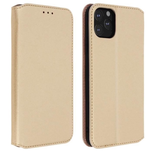 iPhone 11 Pro Max Fodral - AVIZAR - Folio Plånboksfodral - Ekoleder - Gul - Stöd funktion Gul