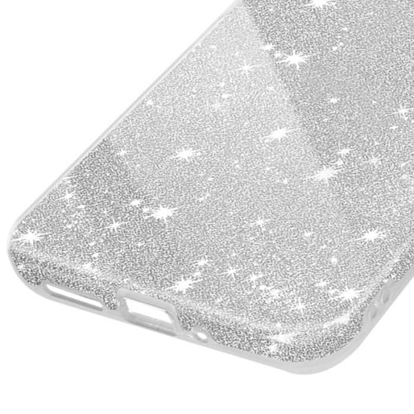 Etui - AVIZAR - Xiaomi Redmi 13C - Glitter - Halvstivt - Sølv Grå
