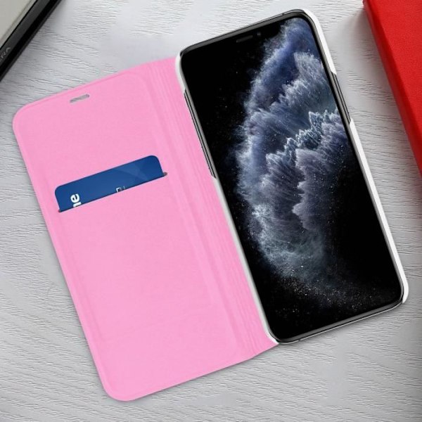 iPhone 11 Pro Max Fodral - AVIZAR - Folio Etui - Rosa - Hårdt Cover - Heltäckande Skydd Rosa