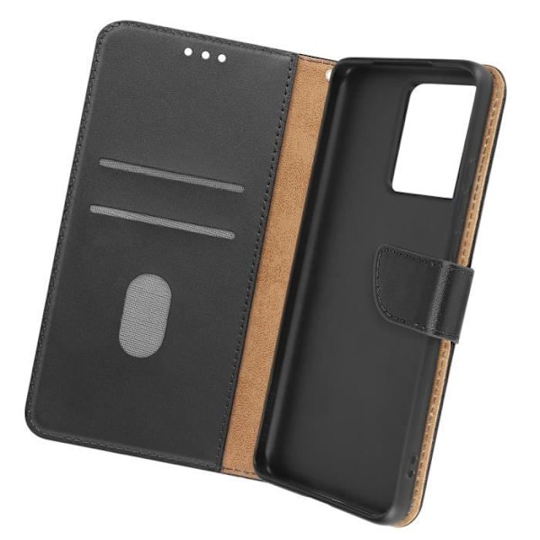 Fodral till Motorola Edge 40 Neo - AVIZAR - Wallet Flip Video Support - Svart Svart