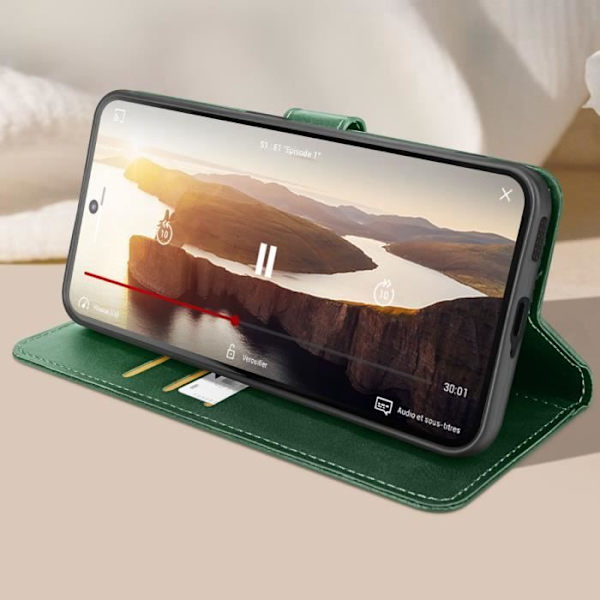 Taske til Nothing Phone 2 - AVIZAR - Håndledsrem Flip Wallet Support - Grøn - Syntetisk - Unisex Grön