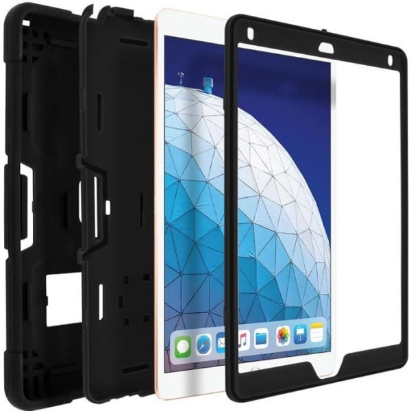 Coque iPad Pro 10.5 - AVIZAR - Beskyttelse i to materialer - Sort - Stødabsorberende - Indbygget kickstand Svart
