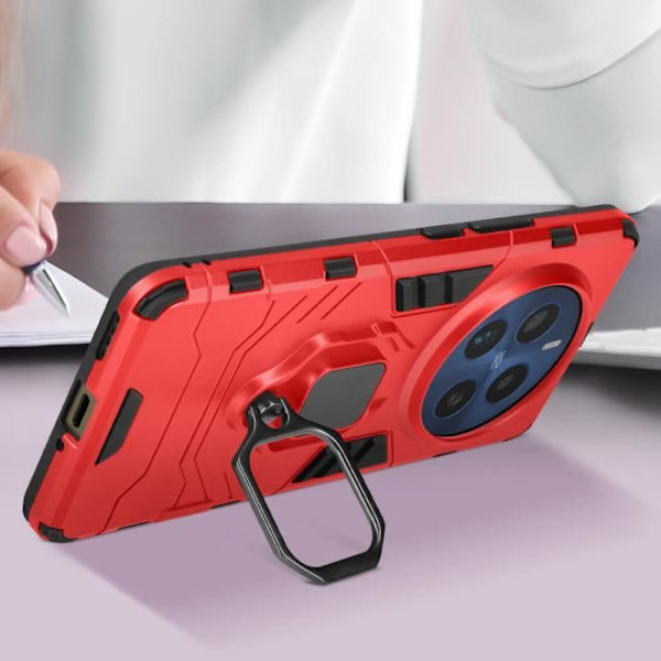 Fodral - AVIZAR - Realme 12 Pro 5G - Bi-material - Stötsäker - Röd Röd