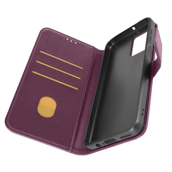 Taske til Motorola Moto G54 - AVIZAR - Binfen farve - Mørk lilla - Hård - Syntetisk - Voksen - Flap Mörklila