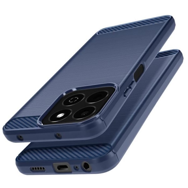 Coque til Honor 200 Smart Silikone Design i Børstet Kul Sort Blå Natt Blå