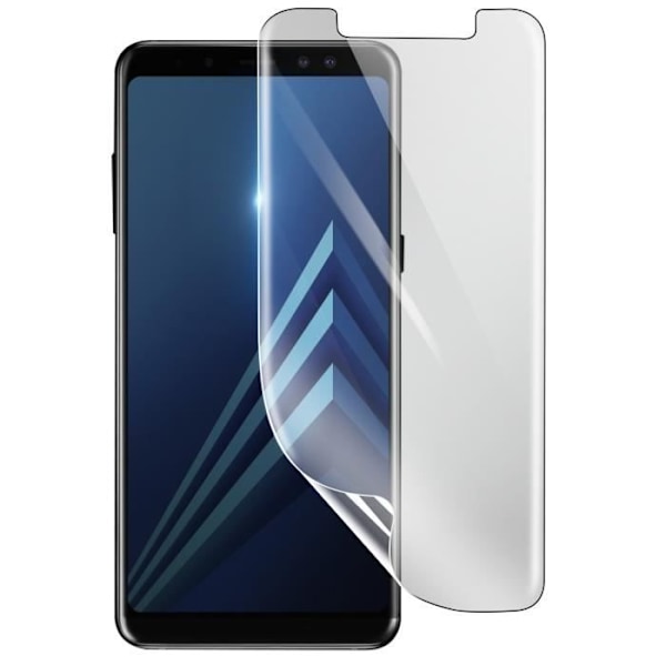 Näytönsuoja - 3MK - Samsung Galaxy A8 Plus - Iskunkestävä Hydrogeeli - Läpinäkyvä - Naarmuuntumaton Transparent