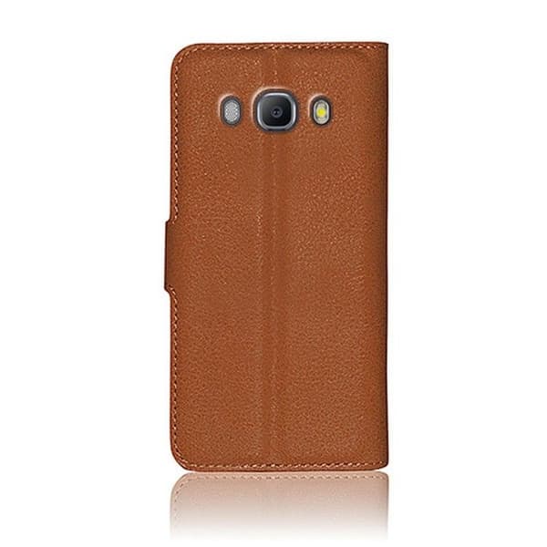 Plånboksfodral - ZANAÉ - Galaxy J7 (2016) - Brun - Heltäckande skydd - Ställfunktion brun