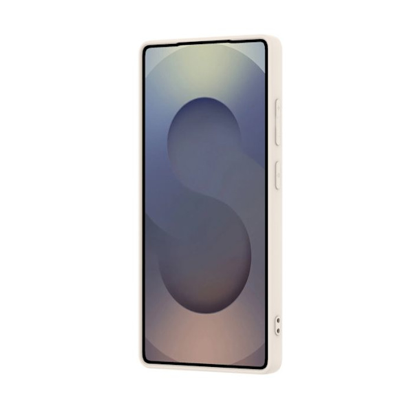 Coque - Crong - Galaxy S25 Ultra - Mjuk silikon - Mikrofiberfoder - Beige beige