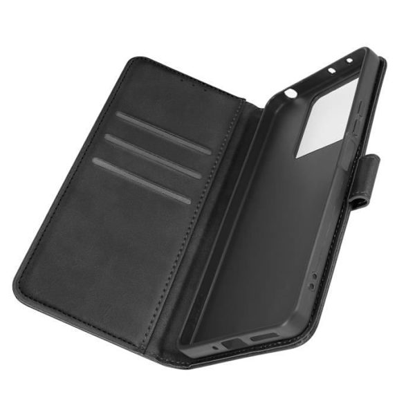 Kotelo Xiaomi Redmi Note 13 5G:lle - AVIZAR - Vintage Style Lompakkoteline - Musta Svart