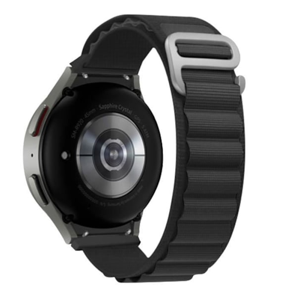 Rannekoru Samsung Galaxy Watch 5 / 5 Pro / 4 Nylon säädettävä solki musta Svart