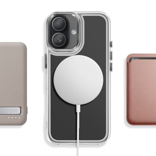 MagSafe-cover til iPhone 16 Ultra Forstærket Bi-materiale Sort Svart