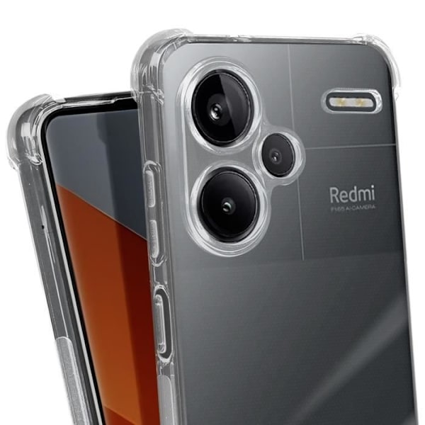 Iskunkestävä kuori - IMAK - Xiaomi Redmi Note 13 Pro Plus - Läpinäkyvä - Pehmeä - Vahvistetut kulmat Vit