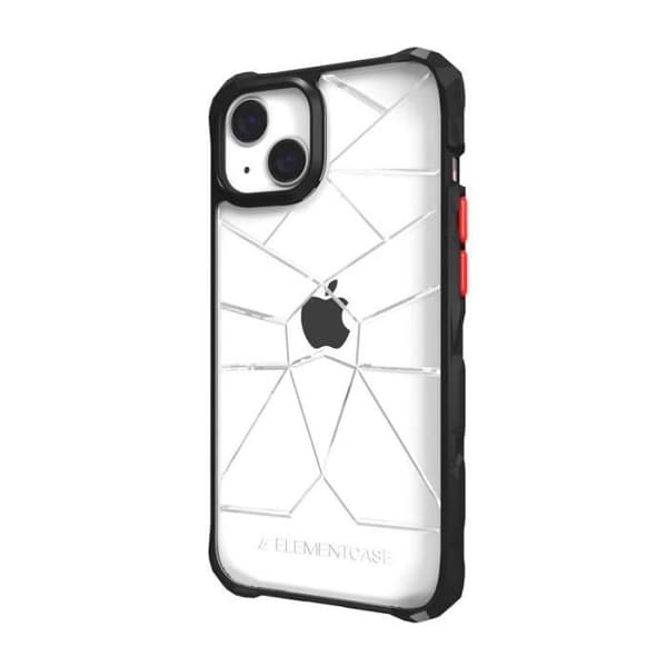 Element Case Special Ops X5 iPhone 14 - Mil-Spec pudotussuojaus (Läpinäkyvä/Musta) Lys/Mørk