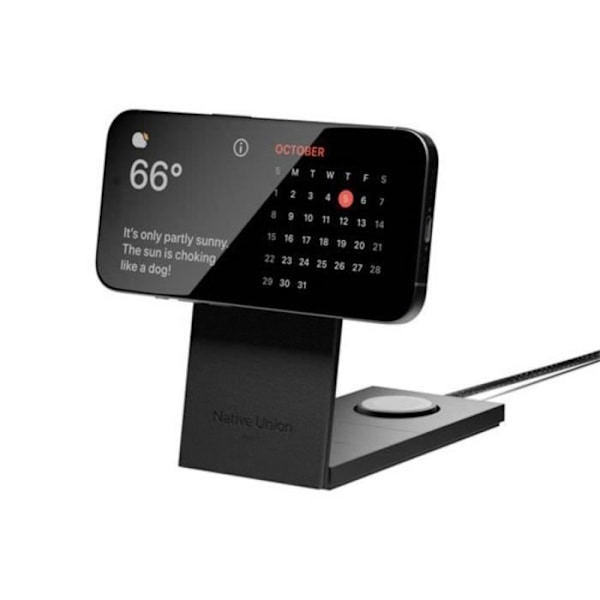 Trådløs oplader 3 i 1 Rise Magnetisk Qi2 Native Union Sort Svart