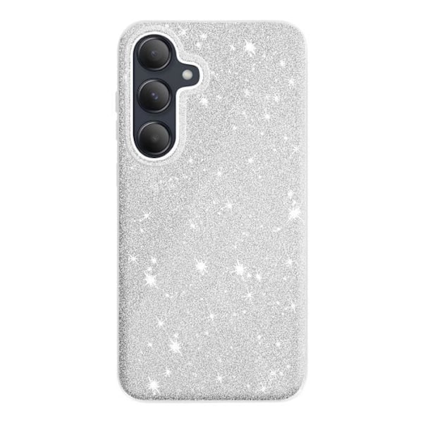 Samsung Galaxy A55 Hienosilikoninen Hopea Kimallekuori Grå