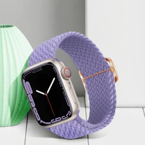 Ranneke Apple Watchille 41mm / 40mm / 38mm Nylon punottu hengittävä laventeli lavendel-