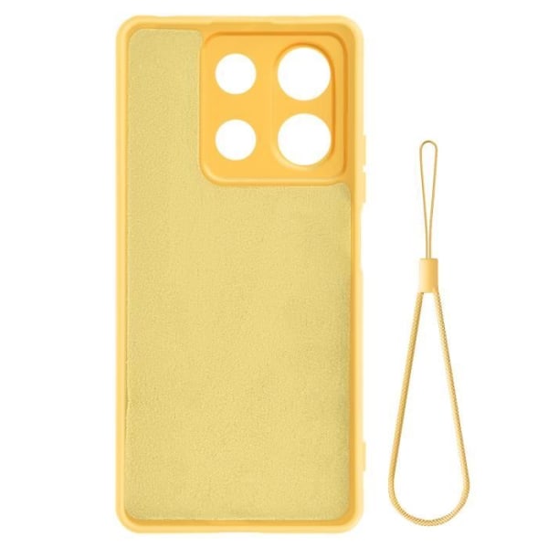 Taske til Xiaomi Redmi Note 13 5G Halvstiv mat med strop gul