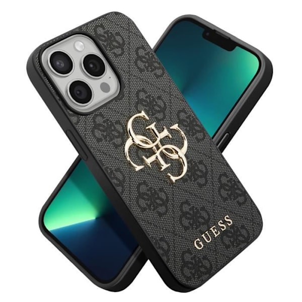 Coque til iPhone 13 Pro med præcise udskæringer og hævede kanter Guess Sort Svart