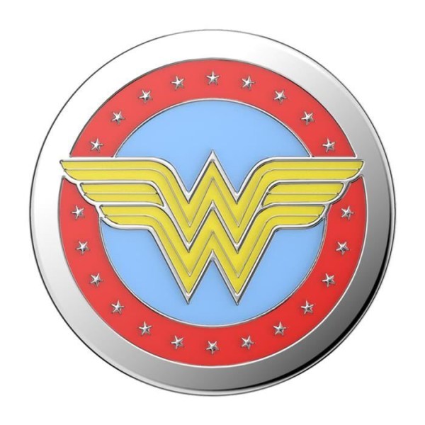 Ring og holder til smartphone - POPSOCKETS - Wonder Woman - Udtrækkelig - Originalt design - Sikkert hold Vit