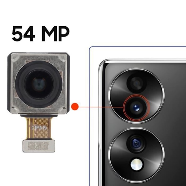 AVIZAR päätakakamera Honor 70 - 54 MP - Musta - Laadukas varaosa Svart