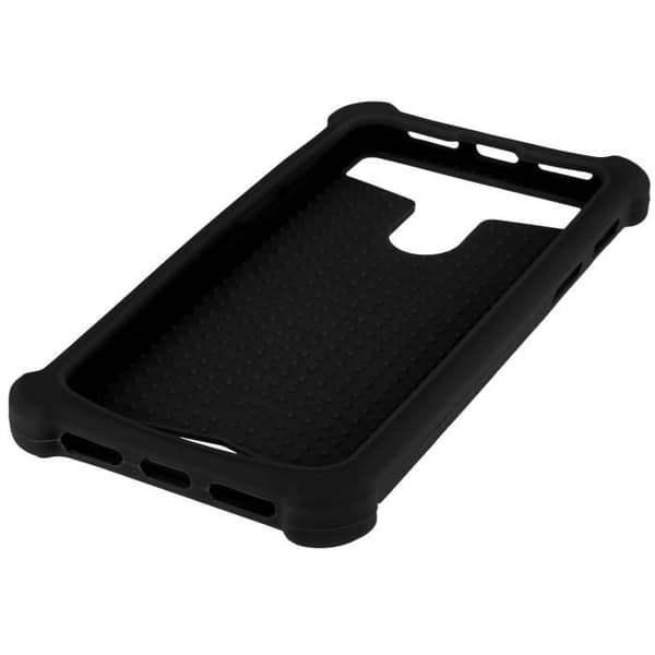 Smartphonefodral - Universal - Stötsäker - Silikon - Lädereffekt - Svart Svart
