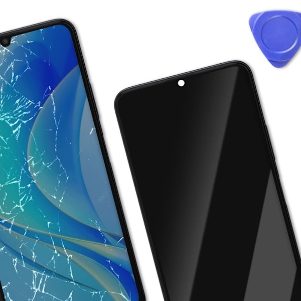 Skärm för Huawei Nova Y70 LCD + Touch Glass + Original Huawei Black Chassi Svart