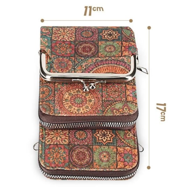 Etui - AVIZAR - Trippel Ficka - Mandala Motiv - Flerfärgad - Ekologiskt ansvarig Flerfärgad