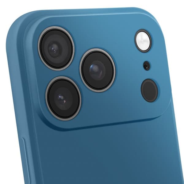Cover - UNDERRETNING - iPhone 17 Pro - Blød Silikone - Ultra Tynd - Mat Blå Blå