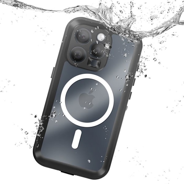 Coque Intégrale til iPhone 15 Pro Vandtæt Kompatibel med MagSafe Redpepper Transparent Vit
