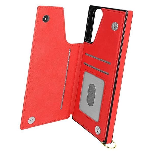 Coque Cordon - Samsung - Galaxy S21 Plus - Multifunktion - Rød - Hårdført Beskyttelse Röd