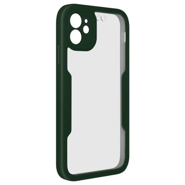 Helt cover - AVIZAR - iPhone 11 - Plexiglas bagside - Polymer front - Forstærkede hjørner Grön