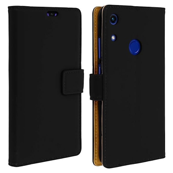 Housse folio - AVIZAR - Honor 8A - Øko-læder - Kortholder - Videoopstand Svart