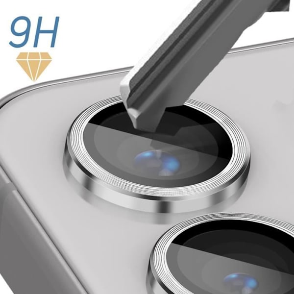 Kameraskydd - ENKAY - Samsung Galaxy S24 - 9H härdat glas - Paket med 3 - Silver Grå