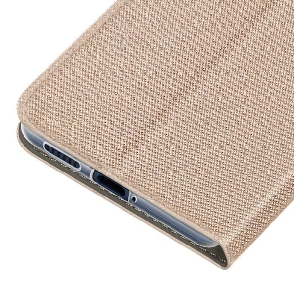 Etui til Samsung Galaxy M35 - AVIZAR - Låge til kort - Guldunderstøttelse - Semi-rigid - Syntetisk Gul