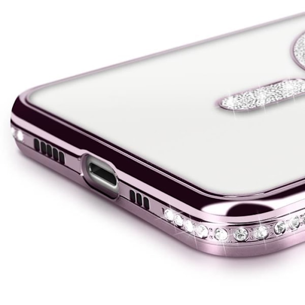 Coque Diamant pour iPhone 13 Pro MagSafe Contour Strass Violet Lila