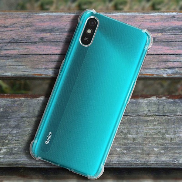 Coque Xiaomi Redmi 9A Mjuk Antichock Förstärkta hörn Akashi Transparent Vit