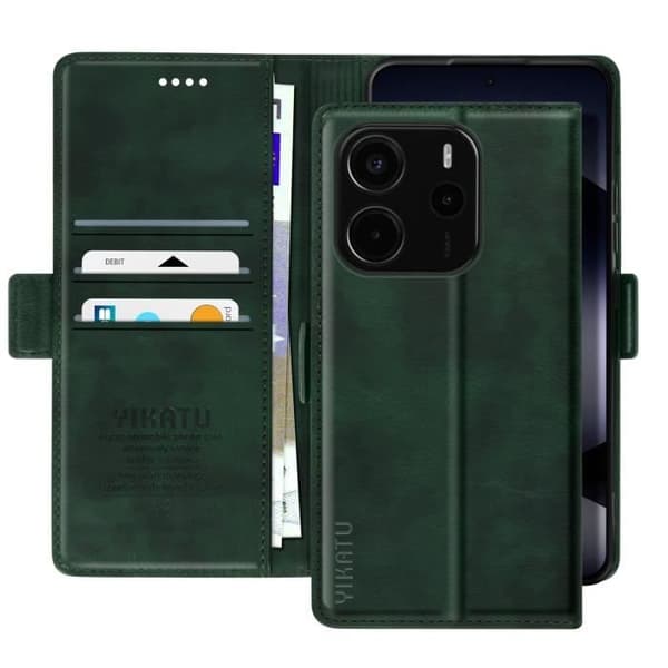 Etui för Xiaomi Redmi Note 14 4G Videostöd Grön gran Grön