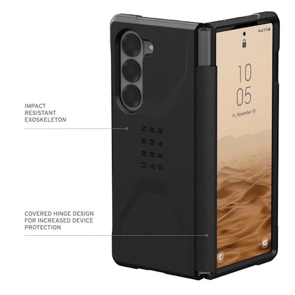 Coque til Samsung Galaxy Z Fold6 - UAG Civilian - Sort