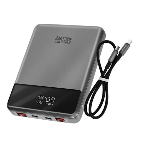 Powerbank - 4SMARTS - Enterprise Slim - 20000mAh - 2 USB-C 100W - 2 USB 22.5W Grå